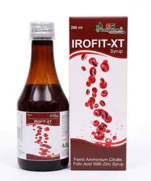RS Sanjeevani IROFIT-XT Syrup 200ml | Ferric Ammonium Citrate, Folic Acid & Zinc Syrup | Iron Supplement for Hemoglobin Support